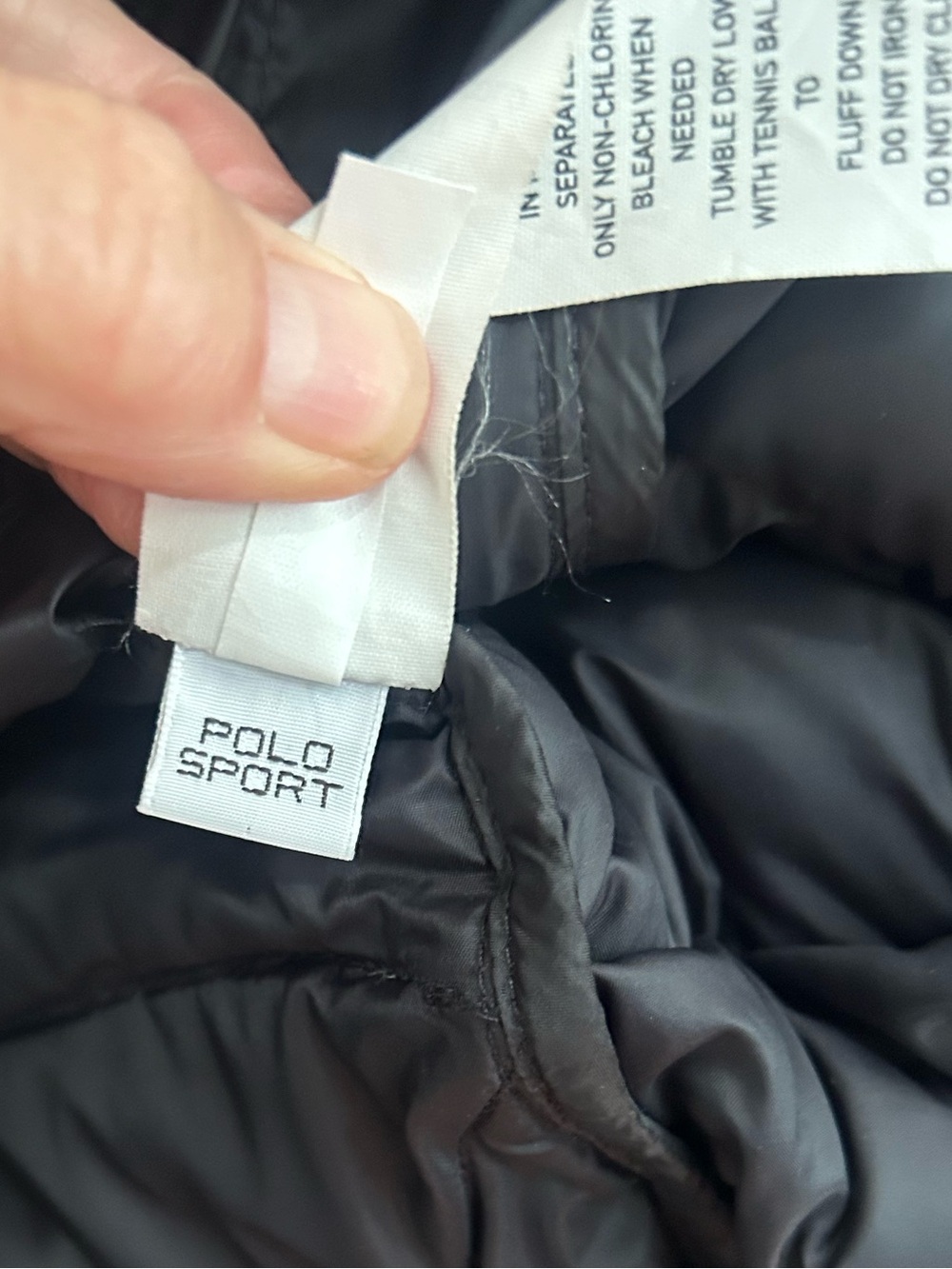 Polo Ralph Lauren Sport 750 Fill Down Jacket Black Camo Puffer Mens XL Warm - Picture 12 of 12